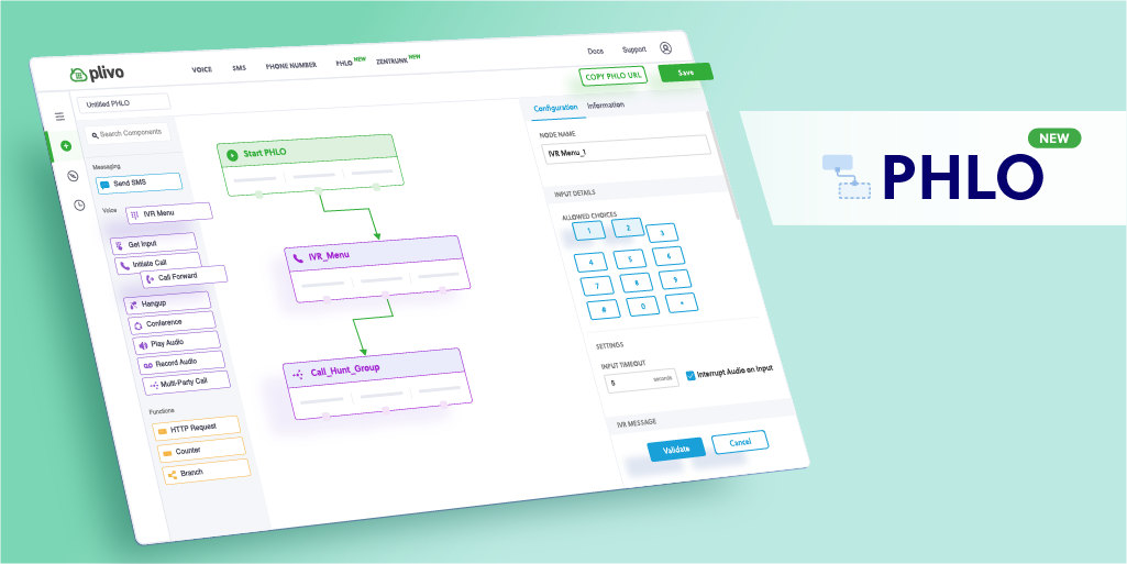 PHLO - Visual Communication Builder for Your Voice and SMS Apps