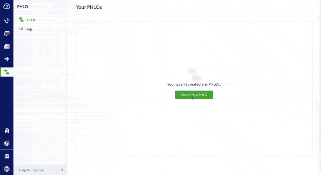 Create a PHLO for outbound calls