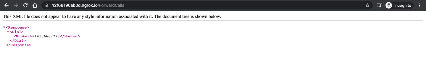 XML document with GetDigits XML element