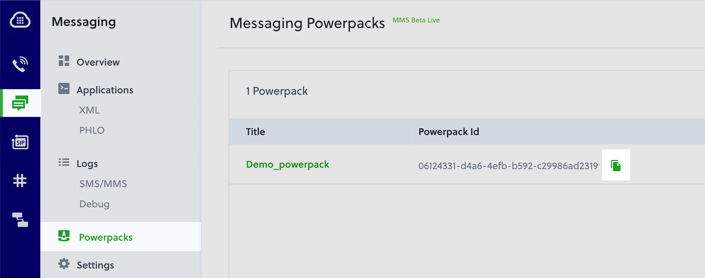 Copy Powerpack ID