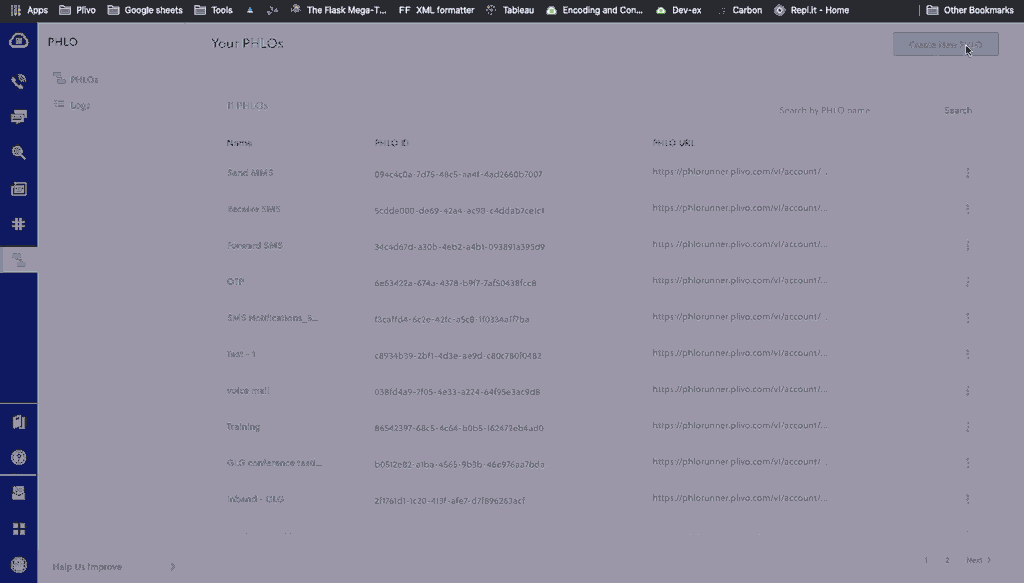 Create a PHLO to receive MMS