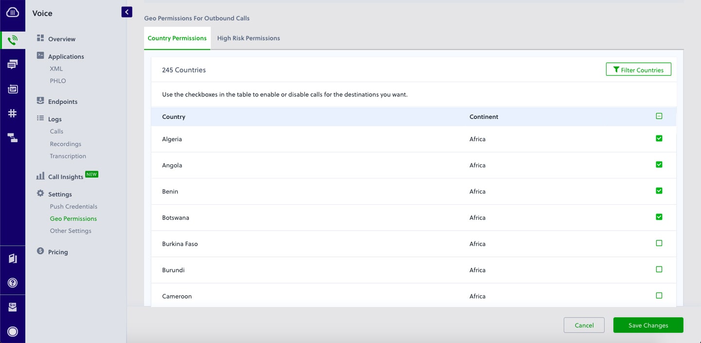 voice prevention- Geo_preferences