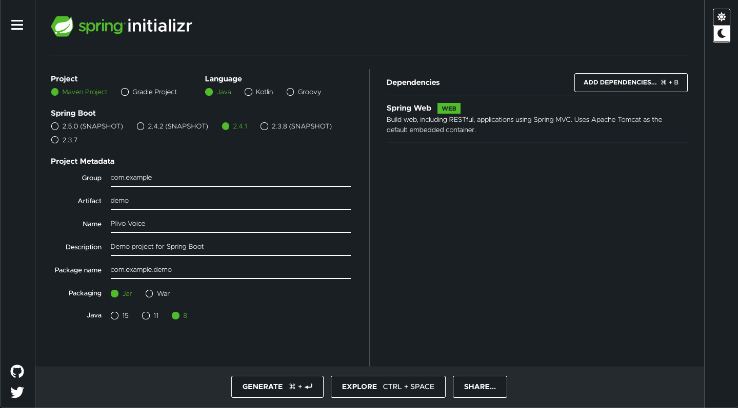 Create Boilerplate code