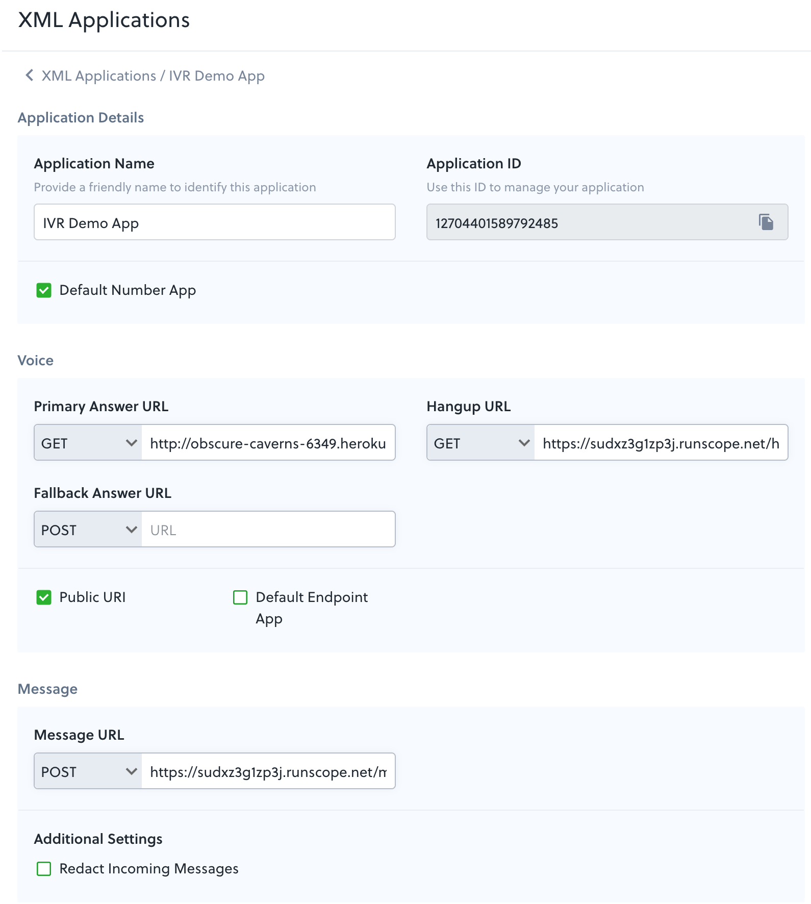 Associating URLs with applications